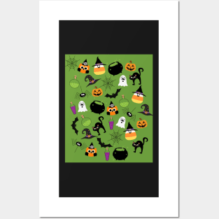 Halloween (green) Posters and Art